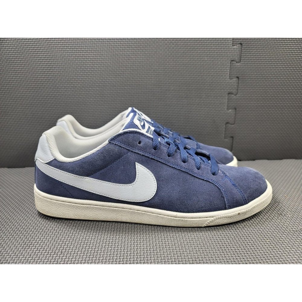 Mens Sz 13 Blue Nike Court Majestic Suede Sneakers